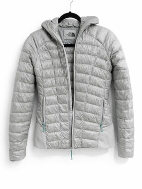The North Face 700 Down Puffer Jacket Silver Gray XS Hooded